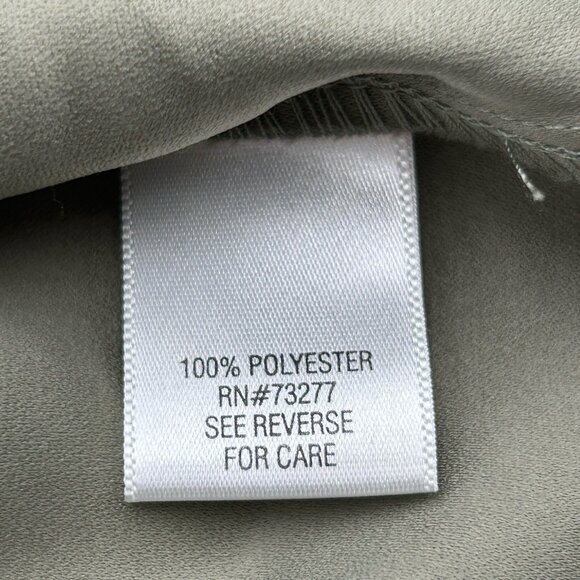 Sonoma Life + Style Womens Sz M Muted Green Faux Suede Button Down Shirt - Picture 8 of 9